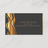 Elegant Stilvoll Schwarz-Gold Visitenkarte (Rückseite)