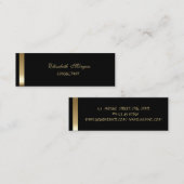 Elegant Stilvoll schwarz-goldgestreift Mini Visitenkarte (Vorne/Hinten)