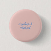 Elegant Stilvoll Trendy Unique Names Calligraphy Button (Vorderseite)