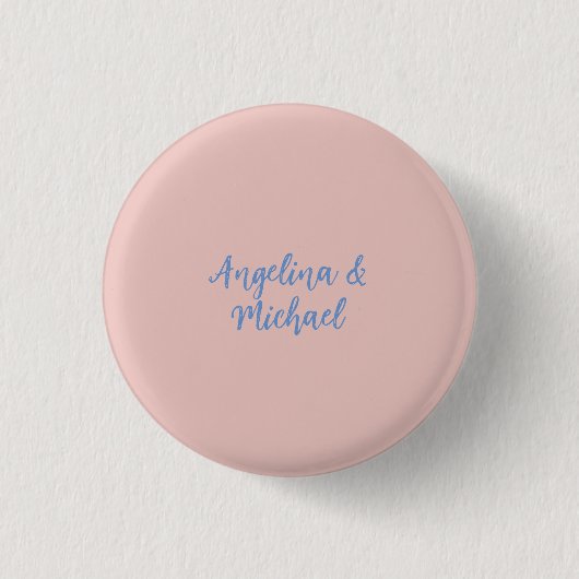 Elegant Stilvoll Trendy Unique Names Calligraphy Button (Vorderseite)
