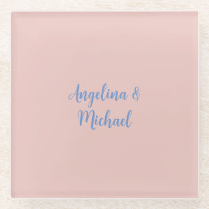 Elegant Stilvoll Trendy Unique Names Calligraphy Glasuntersetzer