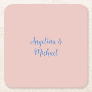 Elegant Stilvoll Trendy Unique Names Calligraphy Rechteckiger Pappuntersetzer