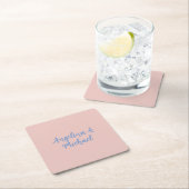 Elegant Stilvoll Trendy Unique Names Calligraphy Rechteckiger Pappuntersetzer (Vor Ort)