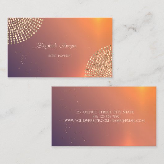 Elegant stilvoll und modern, einfach,Punkte Visitenkarte (Vorne/Hinten)