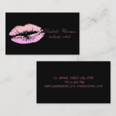 Elegant stilvoll und professionell - Glittery Lip Visitenkarte (Vorne/Hinten)
