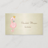Elegant stilvoll und professionell rosa Flamingo C Visitenkarte (Vorderseite)
