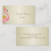 Elegant stilvoll und professionell rosa Flamingo Visitenkarte (Vorne/Hinten)