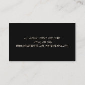 Elegant stilvoll und professionell visitenkarte (Rückseite)