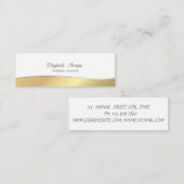 Elegant stilvoll und raffiniert,Imitate Gold Mini Visitenkarte (Vorne/Hinten)