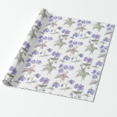 Elegant Stilvolle Aquarellblumen, Pastel Purple Bl Geschenkpapier (Ungerollt)