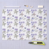 Elegant Stilvolle Aquarellblumen, Pastel Purple Bl Seidenpapier (Handwerk)