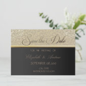 Elegant Stilvolle Black Wedding Speichern Sie das  Save The Date (Stehend Vorderseite)