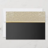 Elegant Stilvolle Black Wedding Speichern Sie das  Save The Date (Rückseite)