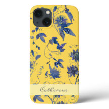 Elegant Stilvolle Blüten Mustard Yellow Floral