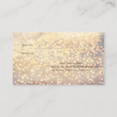 Elegant Stilvolle Bokeh-Referenzkarte Empfehlungskarte (Rückseite)