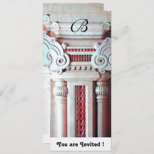 ELEGANT STILVOLLE DECOR Rot weiß, Champagner metal Einladung (Vorne/Hinten)