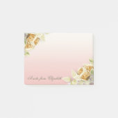 Elegant Stilvolle Girly,Imitate Gold Rose Post-it Klebezettel (Vorderseite)