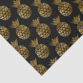 Elegant Stilvolle Glam Navy Blue Gold Ananas Seidenpapier (Detail)
