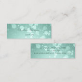 Elegant stilvolle glamouröse Proffeur Green Bokeh Mini Visitenkarte (Vorne/Hinten)