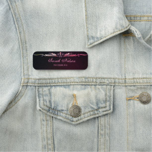 Elegant Stilvolle Glitzer Name Tag Namensschild