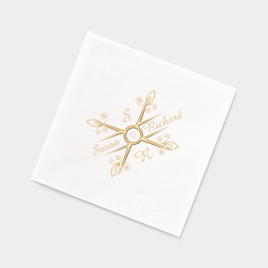 Elegant Stilvolle Hochzeit Servietten Mit Folie (Links)