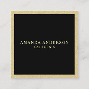 Elegant Stilvolle Minimal Imitate Gold   Visitenka Quadratische Visitenkarte