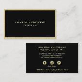 Elegant Stilvolle Minimal Imitate Gold | Visitenka Visitenkarte (Vorne/Hinten)