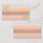 Elegant Stilvolle Moderne Rose Gold Einfach,Punkte Visitenkarte (Vorne/Hinten)