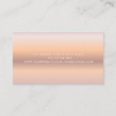 Elegant Stilvolle Moderne Rose Gold Einfach,Punkte Visitenkarte (Rückseite)