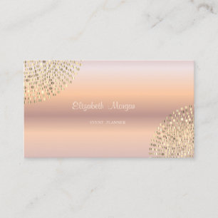 Elegant Stilvolle Moderne Rose Gold Einfach,Punkte Visitenkarte