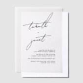 Elegant Stilvolle NAMES Black Wedding Pergament Einladungen (Versetzt)