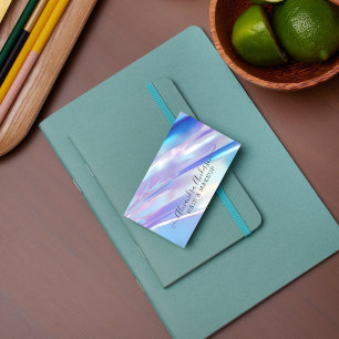 Elegant stilvolle Pastel Shimmering Holographic Visitenkarte