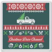 Elegant Stilvolle Pine Trees and Car Aufkleber (Vorderseite)