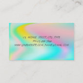 Elegant stilvolle professionelle Holografie - Lipp Visitenkarte (Rückseite)