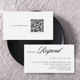 Elegant stilvolle QR Code UAWG Begleitkarte