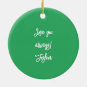 Elegant Stilvolle Typografie Merry Christmas Wifey Keramik Ornament (Hinten)