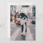 Elegant stilvolle Zeitschrift Cover Wedding Einladung (Vorderseite)