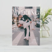 Elegant stilvolle Zeitschrift Cover Wedding Einladung (Stehend Vorderseite)