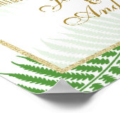 Elegant stilvoller Bracken Wedding Willkommen Poster (Ecke)