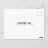 Elegant Stilvolles Gold Grad Party Script Postkarte (Rückseite)