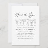 Elegant Stock The Bar Couples Shower Invitation Einladung (Vorderseite)