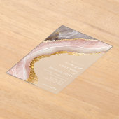 Elegant Stone Agate Marble Chic Wedding Acryleinladungen (Ablage )