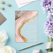 Elegant Stone Agate Marble Chic Wedding Acryleinladungen (In Situ (Hochzeit))