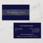 Elegant Stone Navy Blue Visitenkarte (Vorne/Hinten)