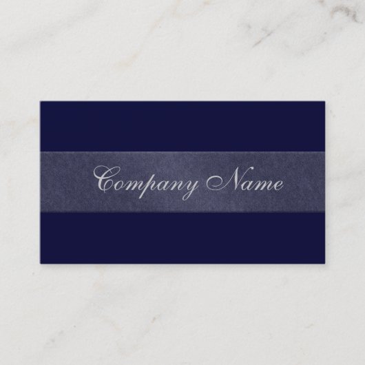Elegant Stone Navy Blue Visitenkarte (Vorderseite)