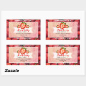 Elegant Strawberry Jam Classic Round Sticker (Blatt)