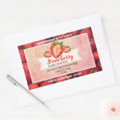 Elegant Strawberry Jam Classic Round Sticker (Umschlag)
