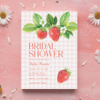 Elegant Strawberry Pink Gingham Brautparty