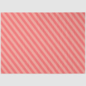 Elegant Strawberry Pink Striped Pattern Seidenpapier (Vorderseite)