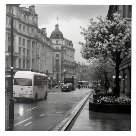 Elegant Street View Fliese (Vorderseite)